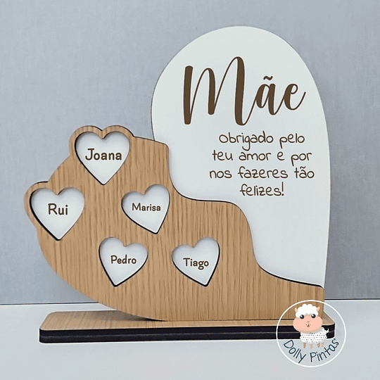 Placa Decorativa CORAÇÃO Personalizada MDF (várias opções)