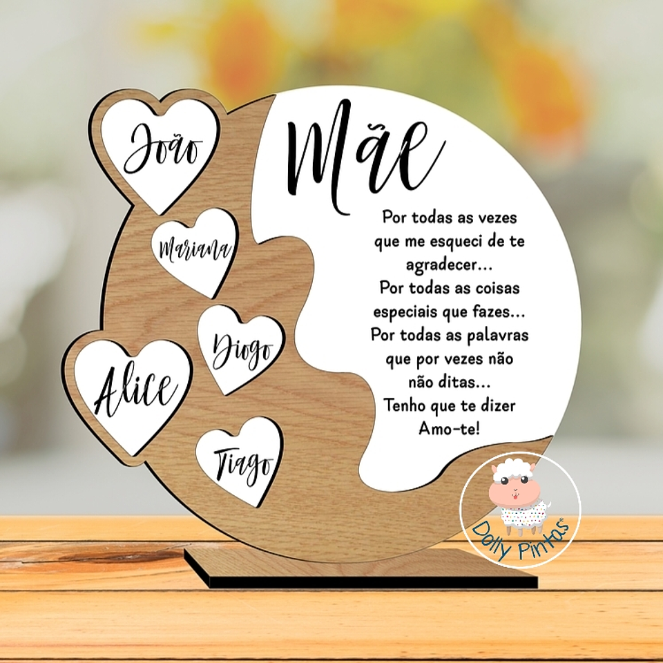 Placa Decorativa REDONDA Personalizada 2