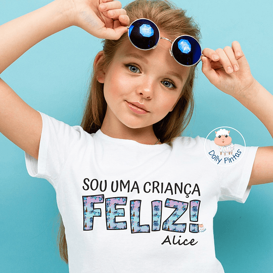 T-shirt SOU UMA CRIANÇA FELIZ STITCH (várias opções) - Criança