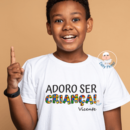 T-shirt ADORO SER CRIANÇA LEGO (várias opções) - Criança