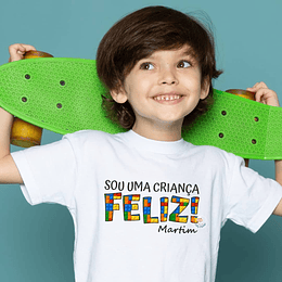 T-shirt LEGO - SOU UMA CRIANÇA FELIZ