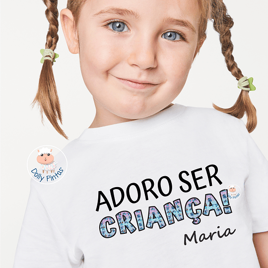 T-shirt ADORO SER CRIANÇA STITCH (várias opções) - Criança 