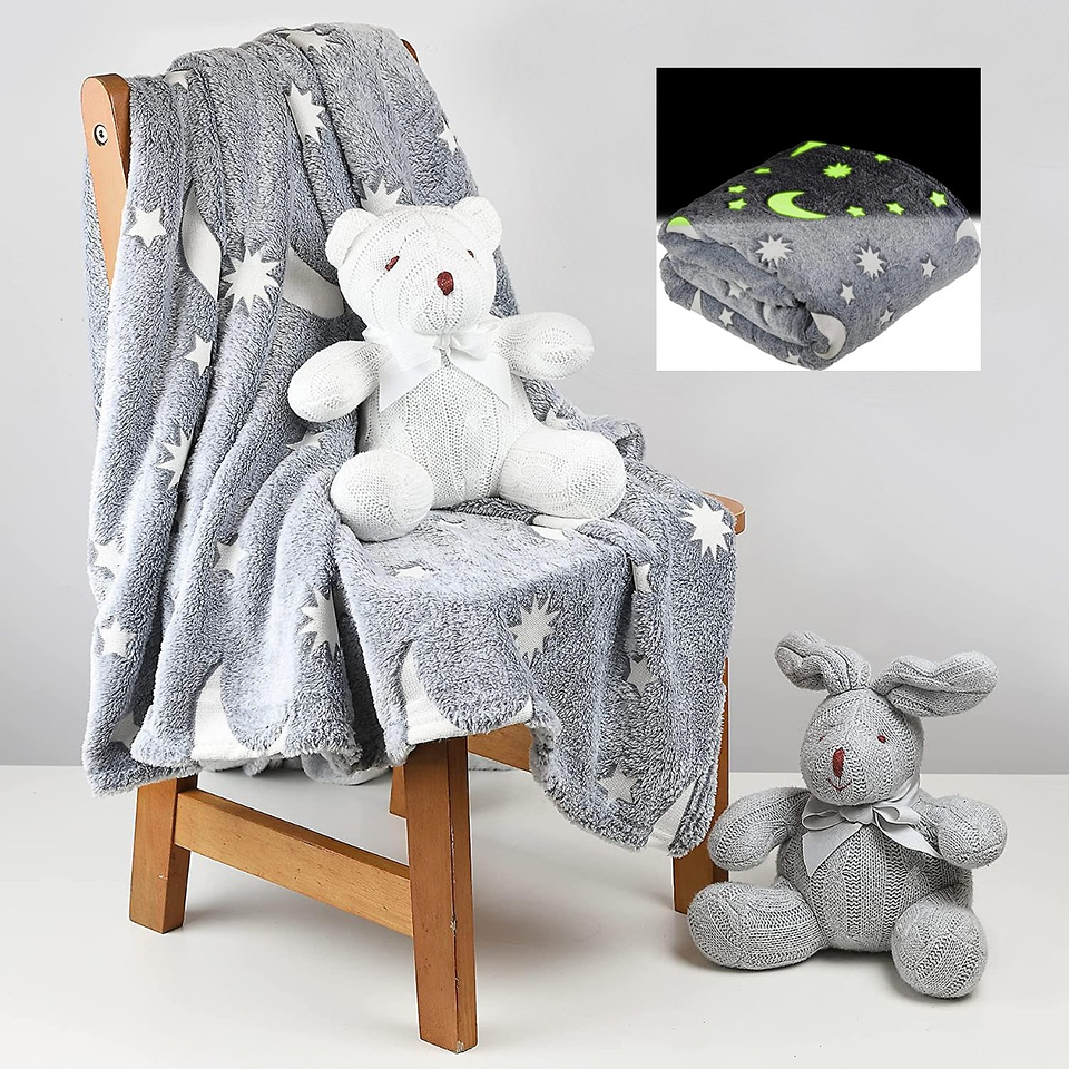 Manta Mágica ESTRELAS E LUAS (brilha no escuro) 1