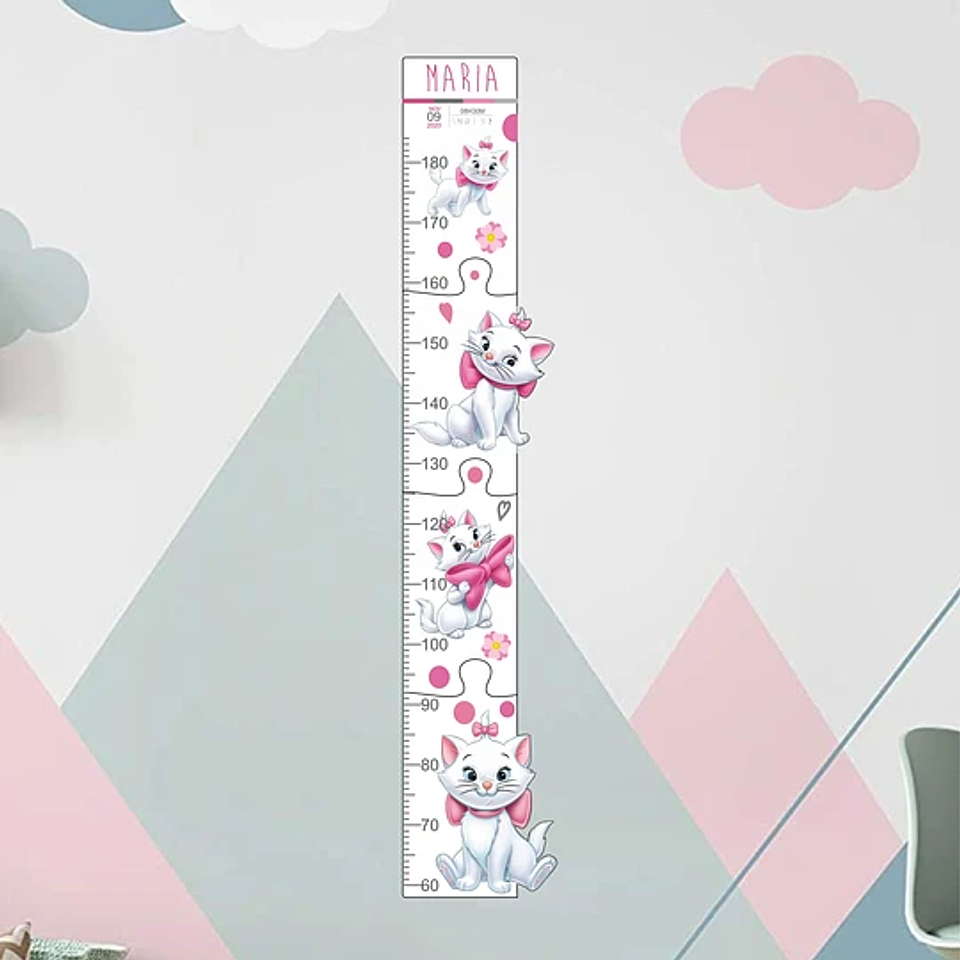 Régua Crescimento GATINHA Personalizada 1