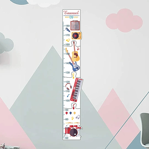 Régua Crescimento MÚSICA Personalizada