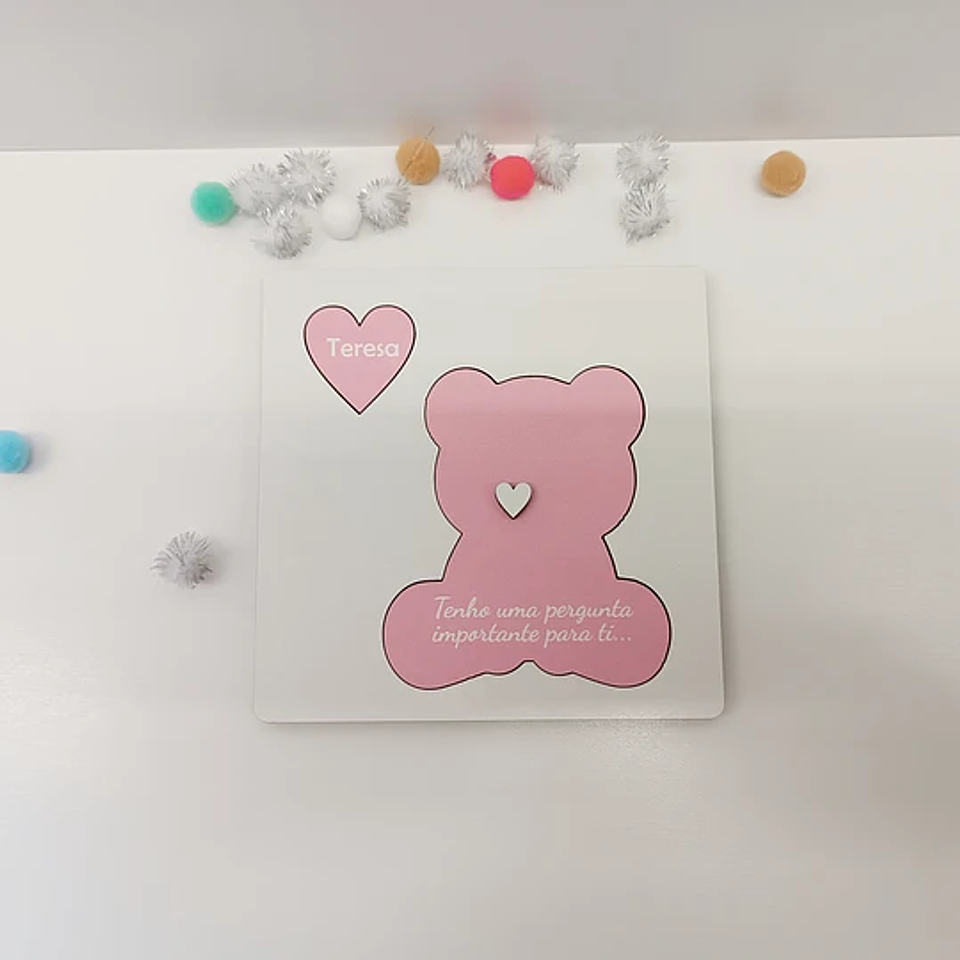 Placa Convite Padrinhos URSINHO Personalizada 6