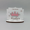 Placa ou Íman COROA Lembrança Batismo/Aniversário/Casamento/Festa Personalizada MDF (várias opções)