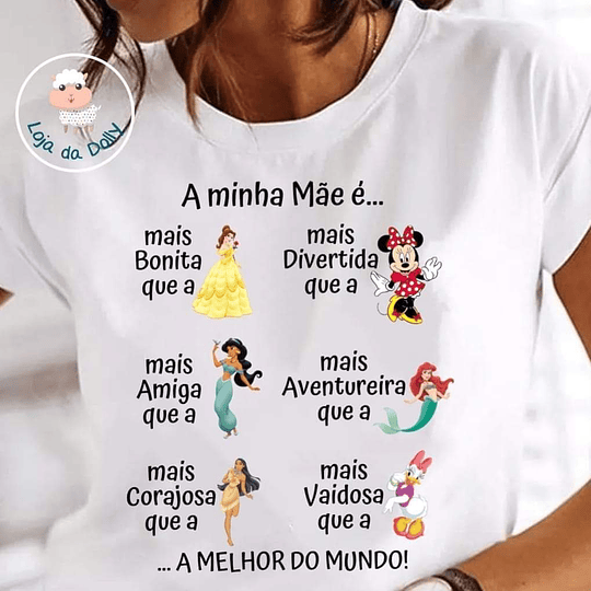 T-shirt MÃE PRINCESAS DISNEY - Adulto