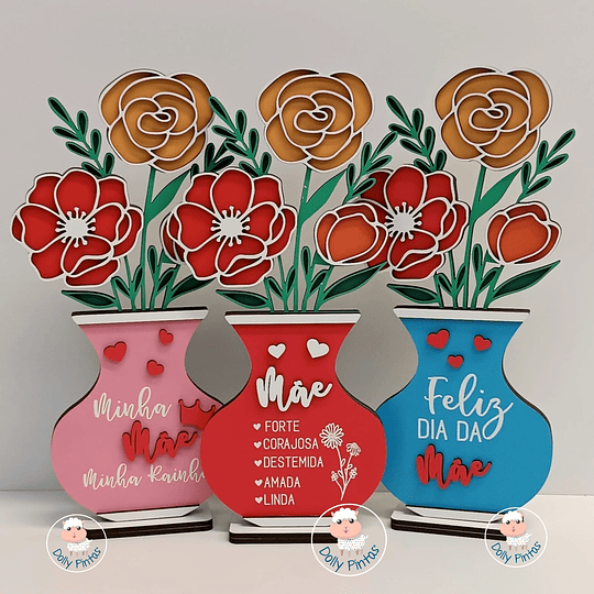 Placa Decorativa VASO FLORES Personalizada (várias opções)