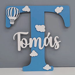 Placa LETRA Quarto Porta Personalizada