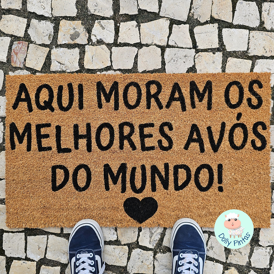 Tapete Entrada AQUI MORAM OS MELHORES AVÓS DO MUNDO Personalizado 8