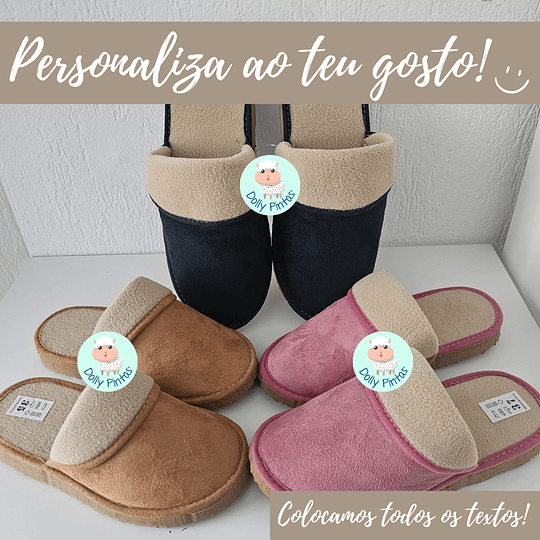 Chinelos com Virola PERSONALIZA COM A TUA FRASE (várias opções) - Adulto