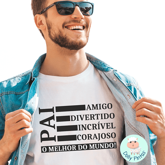 T-shirt PAI O MELHOR DO MUNDO (várias opções)