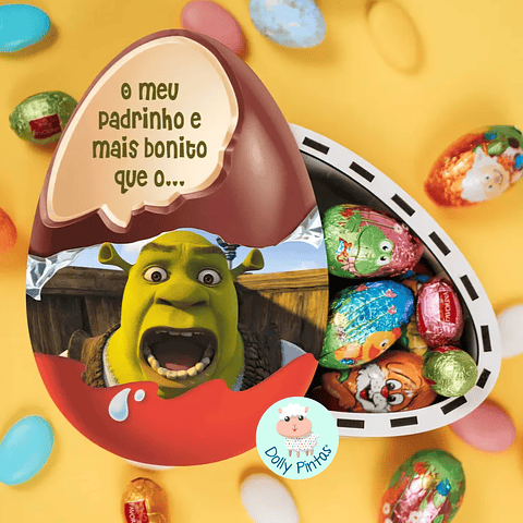 Caixa Presente Ovo SHREK Personalizada