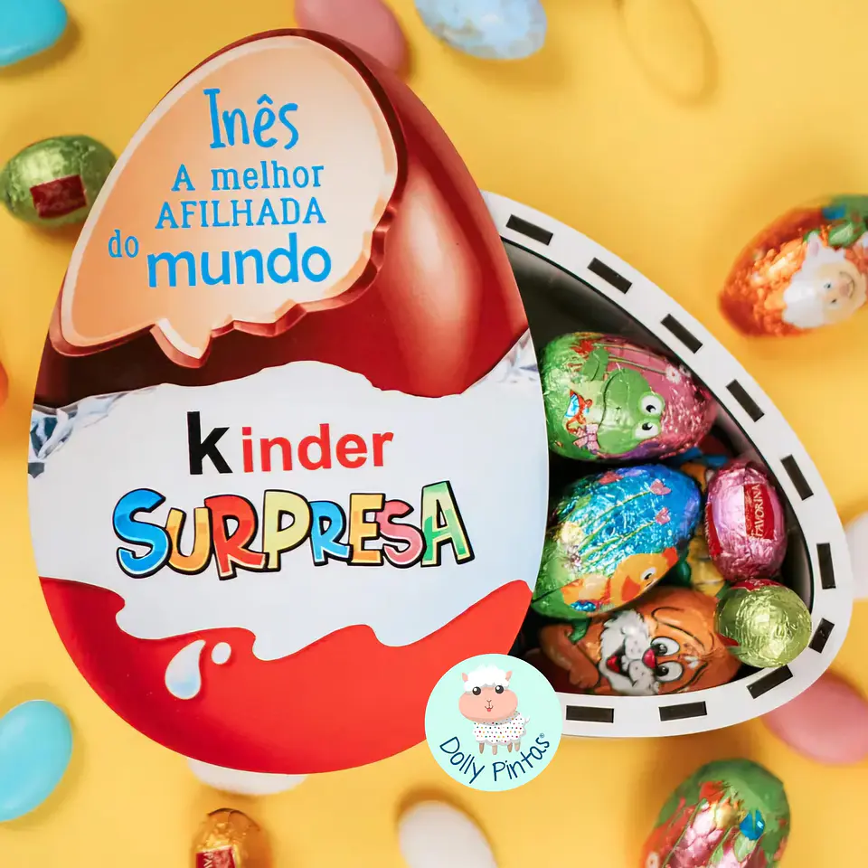 Caixa Presente Ovo KINDER SURPRESA Personalizada  1