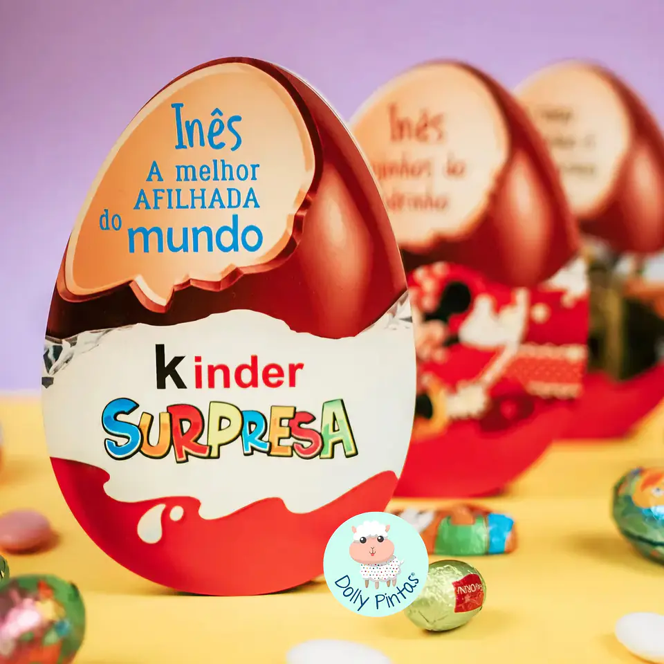 Caixa Presente Ovo KINDER SURPRESA Personalizada  2