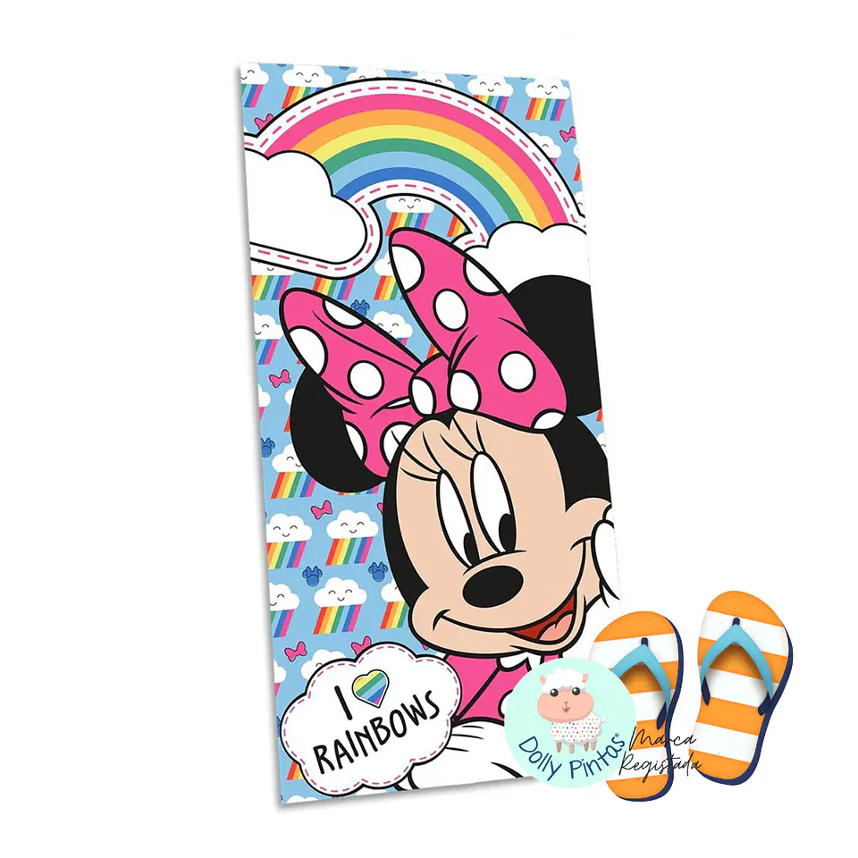 Toalha Praia MINNIE RAINBOWS 1