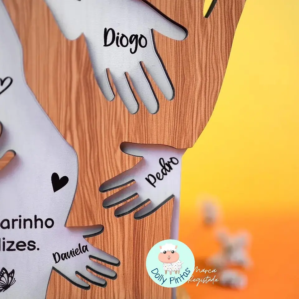 Placa Decorativa MÃOS Personalizada 2