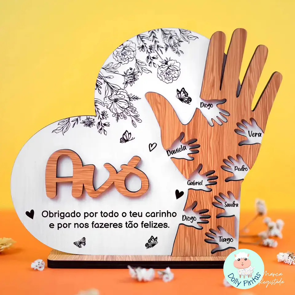 Placa Decorativa MÃOS Personalizada 1