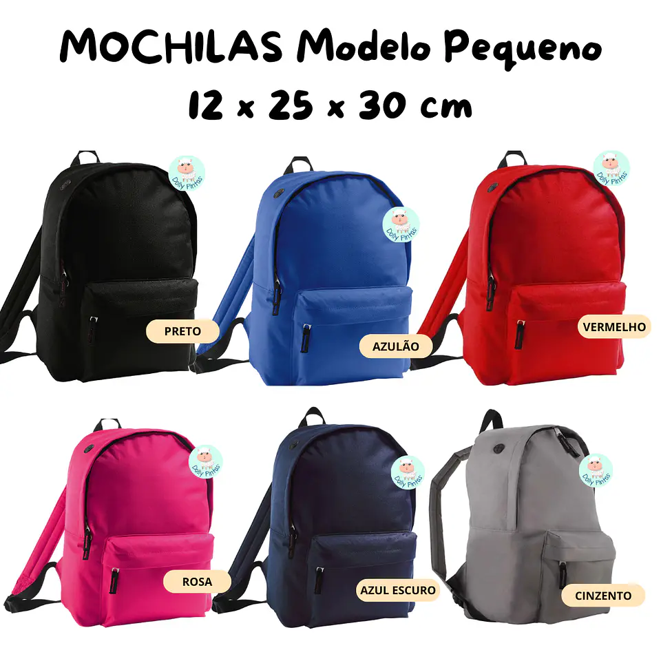 SUPER MARIO - Mochila Personalizada (vários tamanhos e cores) 2