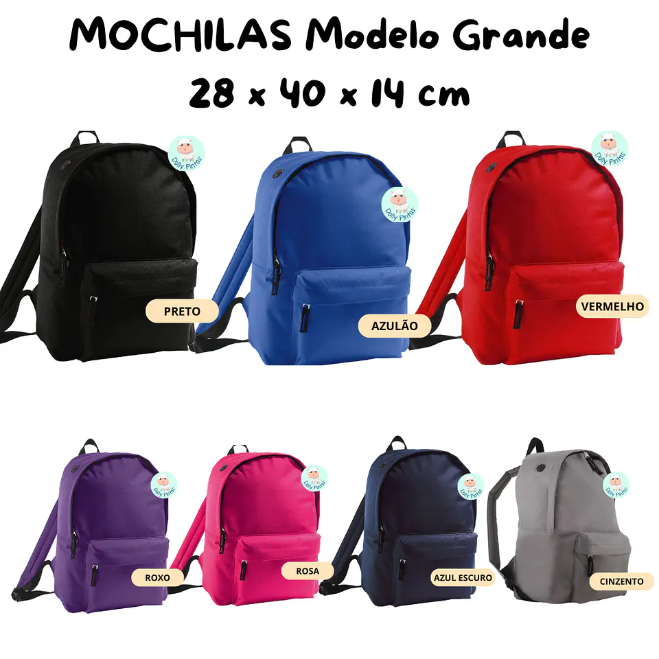 PIRATA - Mochila Personalizada (vários tamanhos e cores) 3