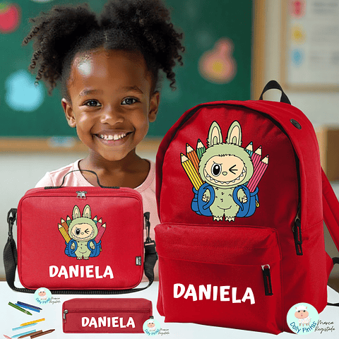 LABUBU VERDE - Mochila Personalizada (vários tamanhos e cores)