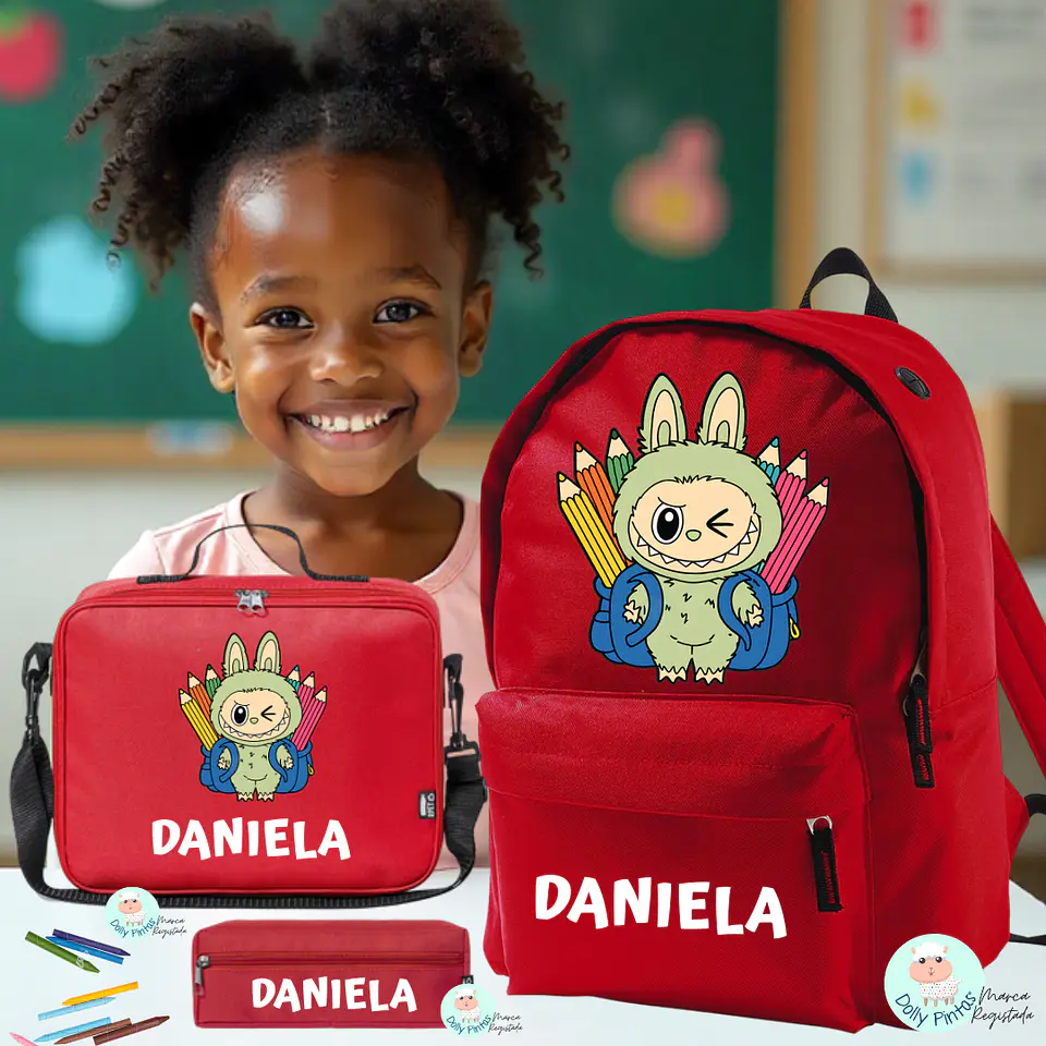 LABUBU VERDE - Mochila Personalizada (vários tamanhos e cores) 1