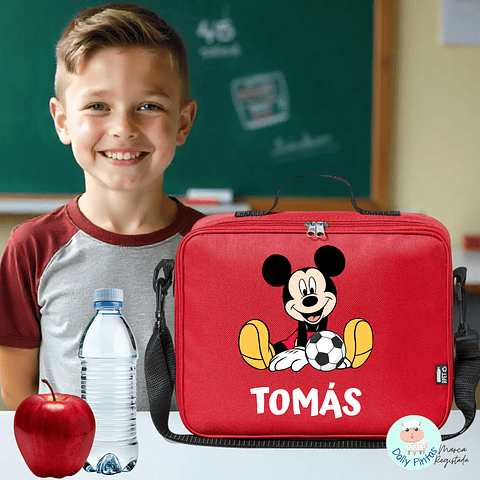 MICKEY FUTEBOL - Lancheira Térmica Personalizada (várias opções)