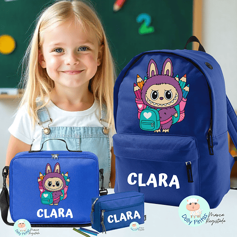 LABUBU ROXO - Mochila Personalizada (vários tamanhos e cores)