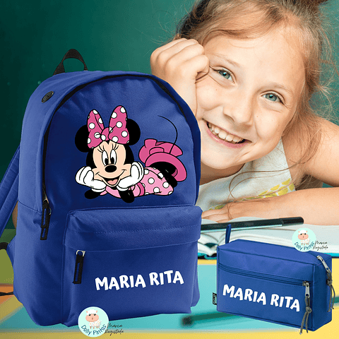 MINNIE PINK - Mochila Personalizada (vários tamanhos e cores)