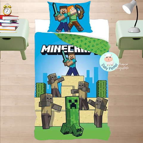 Capa de Edredão - MINECRAFT