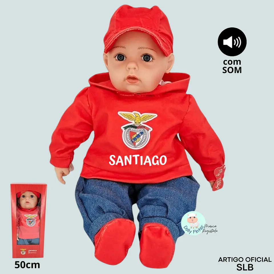 Boneco CAPPER Oficial Benfica - SLB (personalizável e com som) 2