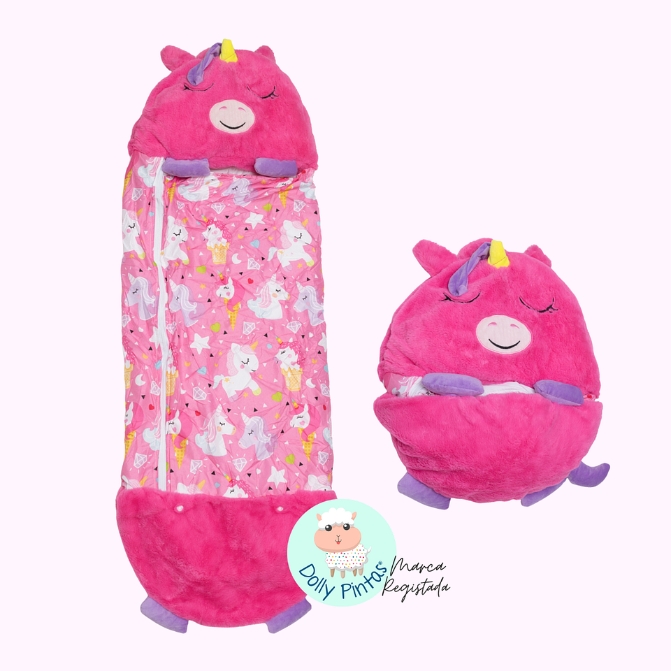SACO-CAMA UNICÓRNIO ROSA FOFINHO (vários tamanhos) 1