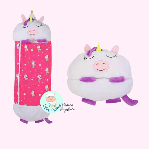 SACO-CAMA UNICÓRNIO BRANCO FOFINHO (vários tamanhos)