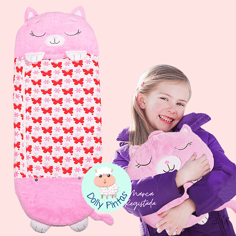 SACO-CAMA GATINHA ROSA (vários tamanhos)