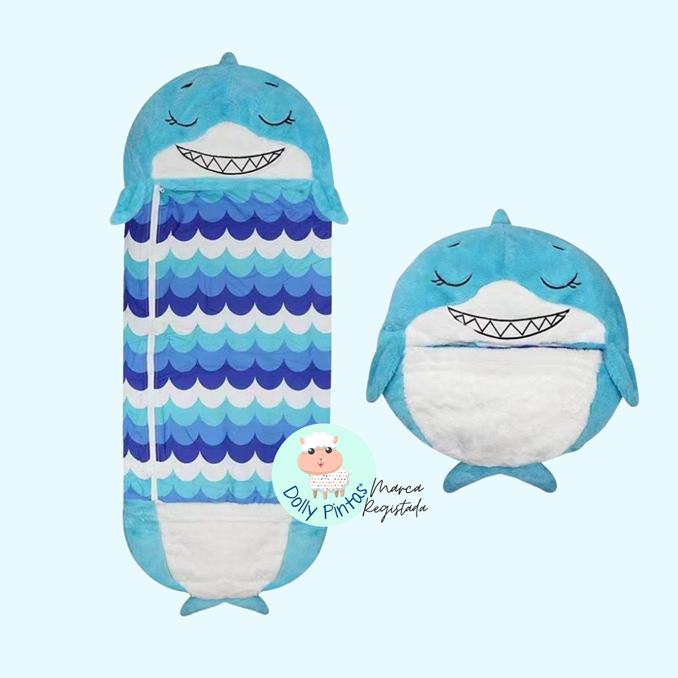 SACO-CAMA TUBARÃO AZUL (vários tamanhos) 1