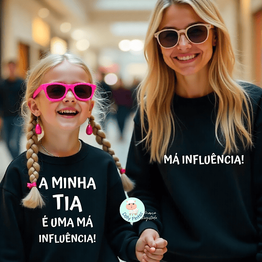 T-shirt e Sweat MÁ INFLUÊNCIA Personalizada (Criança)