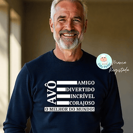 T-shirt e Sweat AVÔ O MELHOR DO MUNDO Personalizada (Adulto)