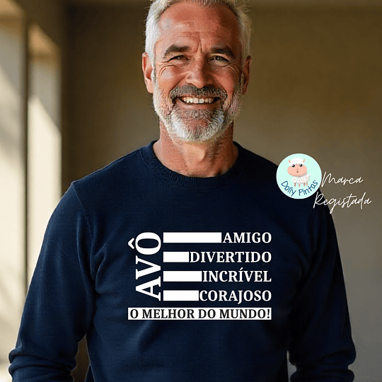 T-shirt e Sweat AVÔ O MELHOR DO MUNDO Personalizada (Adulto)