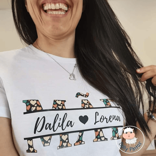 T-shirt e Sweat MÃE CORAÇÕES Personalizada (Adulto)
