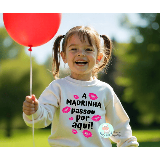 T-shirt e Sweat PASSOU POR AQUI BEIJINHOS Personalizada (Criança)