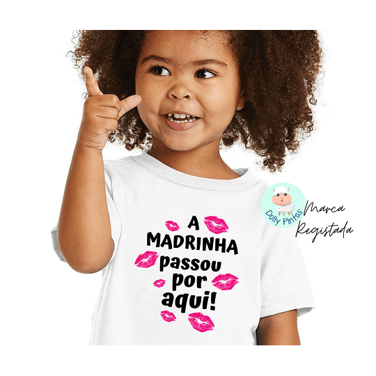T-shirt e Sweat PASSOU POR AQUI BEIJINHOS Personalizada (Criança)