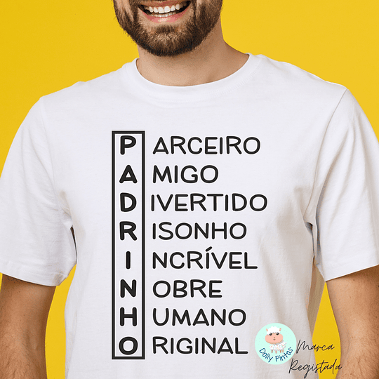 T-shirt e Sweat PADRINHO SOPA LETRAS  Personalizada (Adulto)