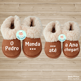 Pantufas NOMES MANDA ATÉ (várias opções) - Adulto