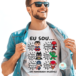 T-shirt e Sweat SUPER HERÓIS Personalizada (Criança e Adulto)