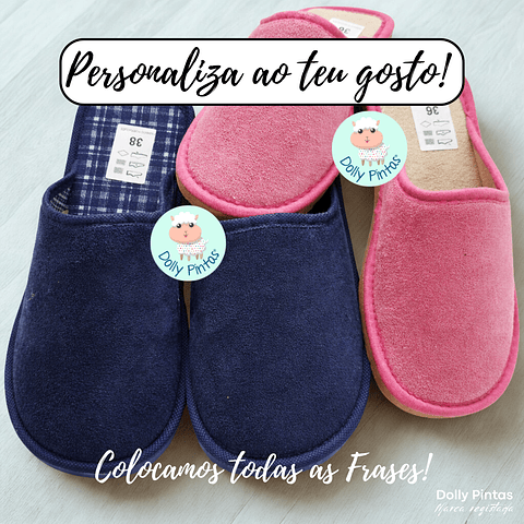 Chinelos PERSONALIZA COM A TUA FRASE (várias opções) - Adulto
