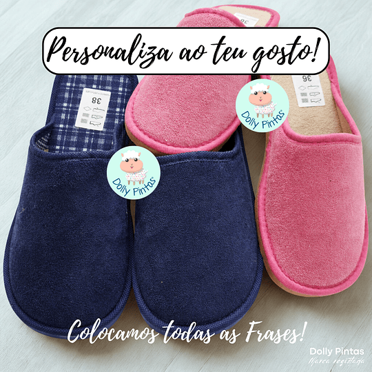 Chinelos PERSONALIZA COM A TUA FRASE (várias opções) - Adulto
