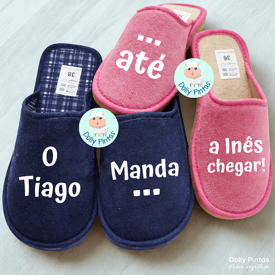 Chinelos NOMES MANDA ATÉ (várias opções) - Adulto