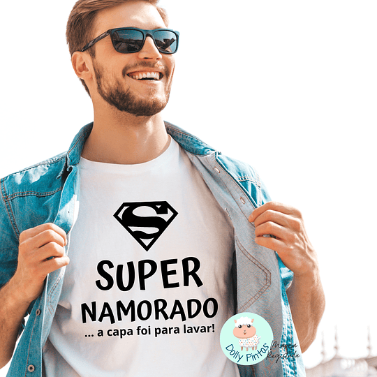 T-shirt SUPER CAPA FOI PARA LAVAR Personalizada  (Adulto)