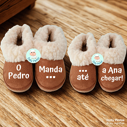 Pantufas NOMES MANDA ATÉ (várias opções) - Adulto